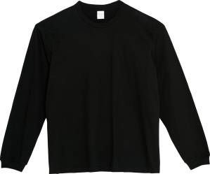 5.6オンス ヘビーウエイトビッグLS-Tシャツ（ブラック）